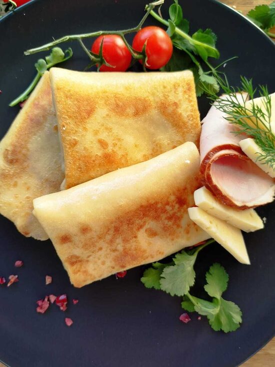 Pankūkas ar sieru un šķiņķi 1gab. (100g)